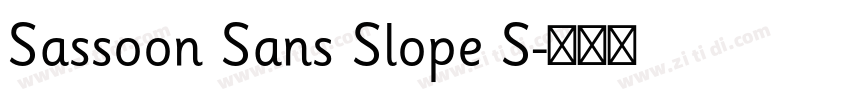 Sassoon Sans Slope S字体转换